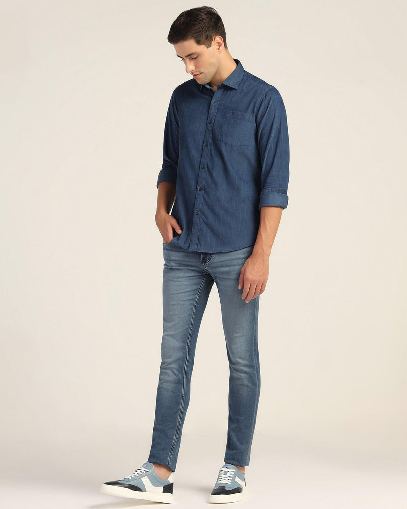 Casual Blue Stripe Shirt - Liam