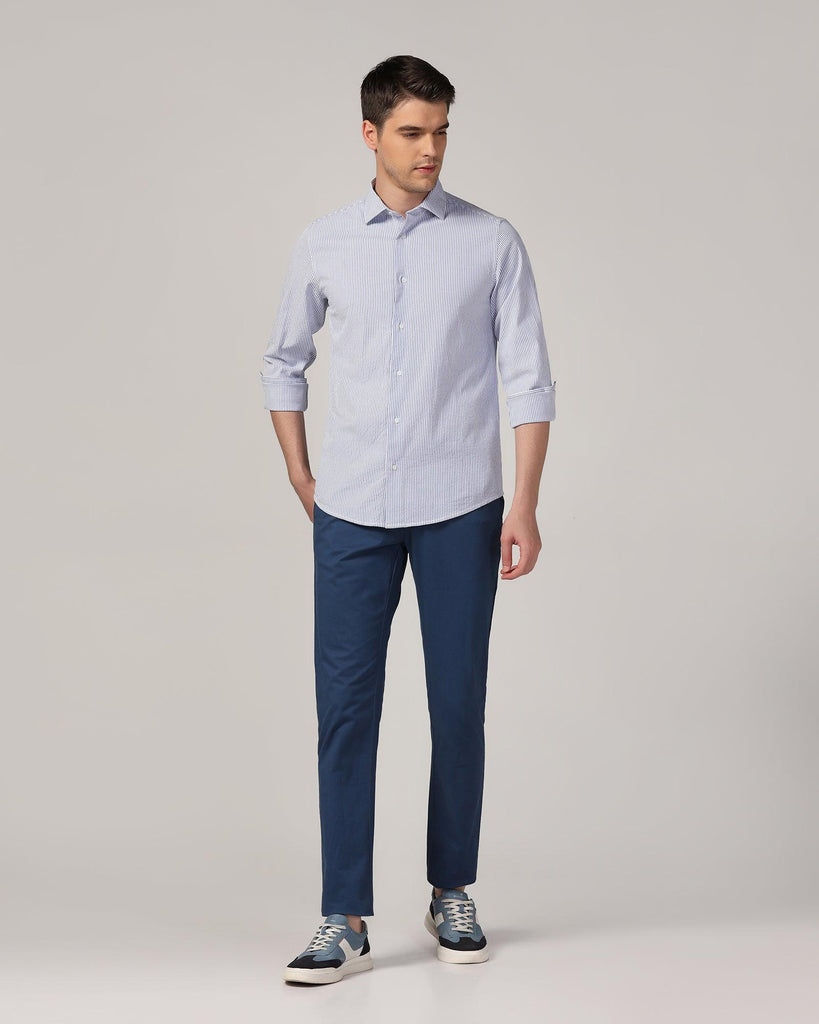 Casual Blue Stripe Shirt - Taffy