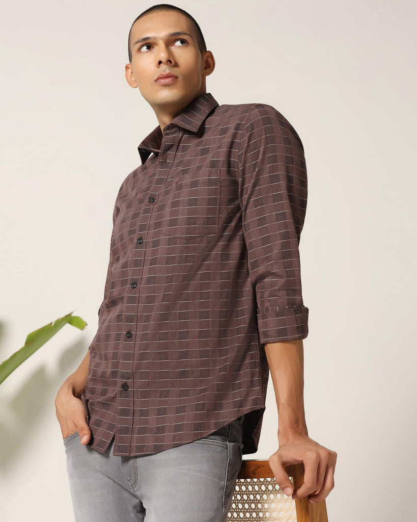 Casual Brown Check Shirt - Core