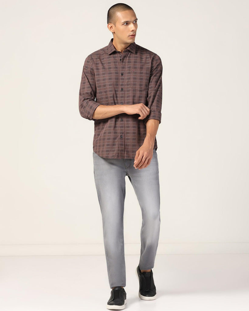 Casual Brown Check Shirt - Core