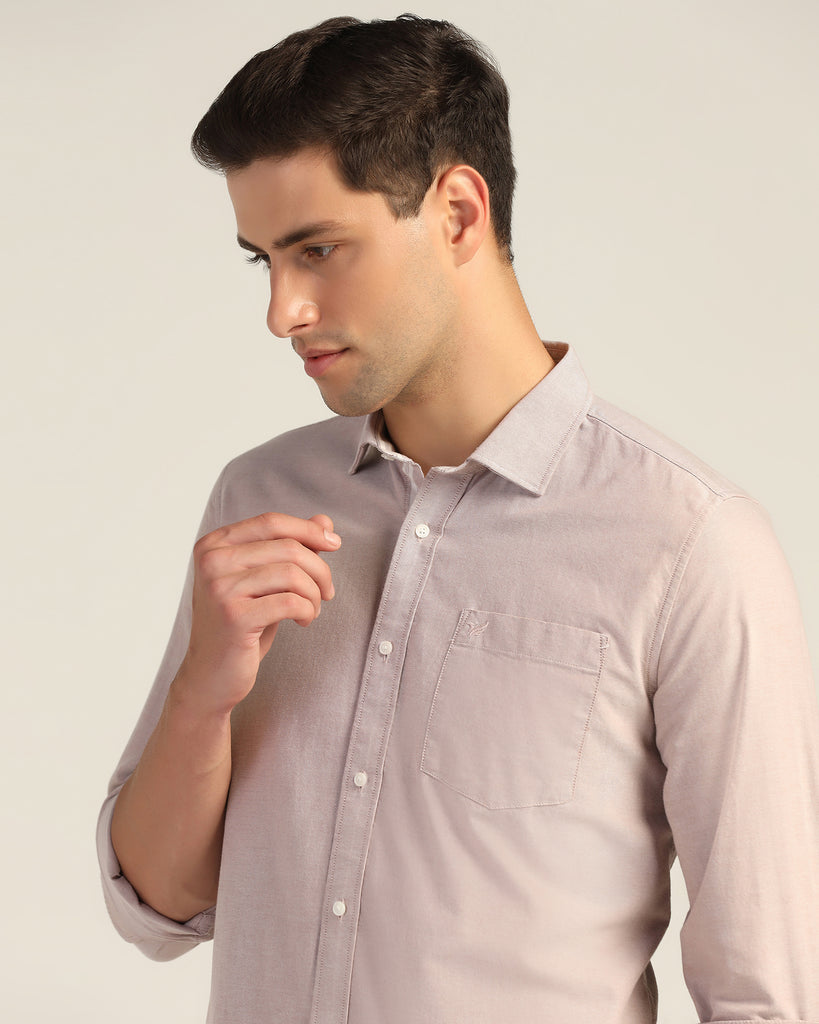 Casual Brown Textured Shirt - Solly