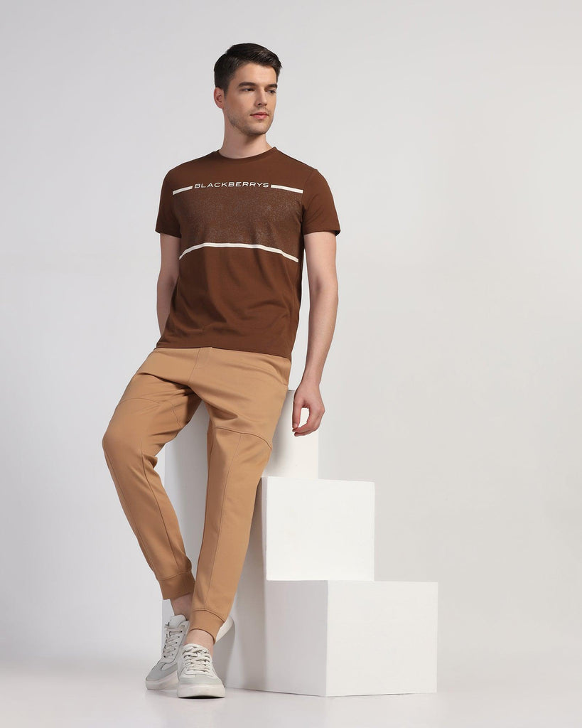 Casual Camel Solid Jogger - Jean