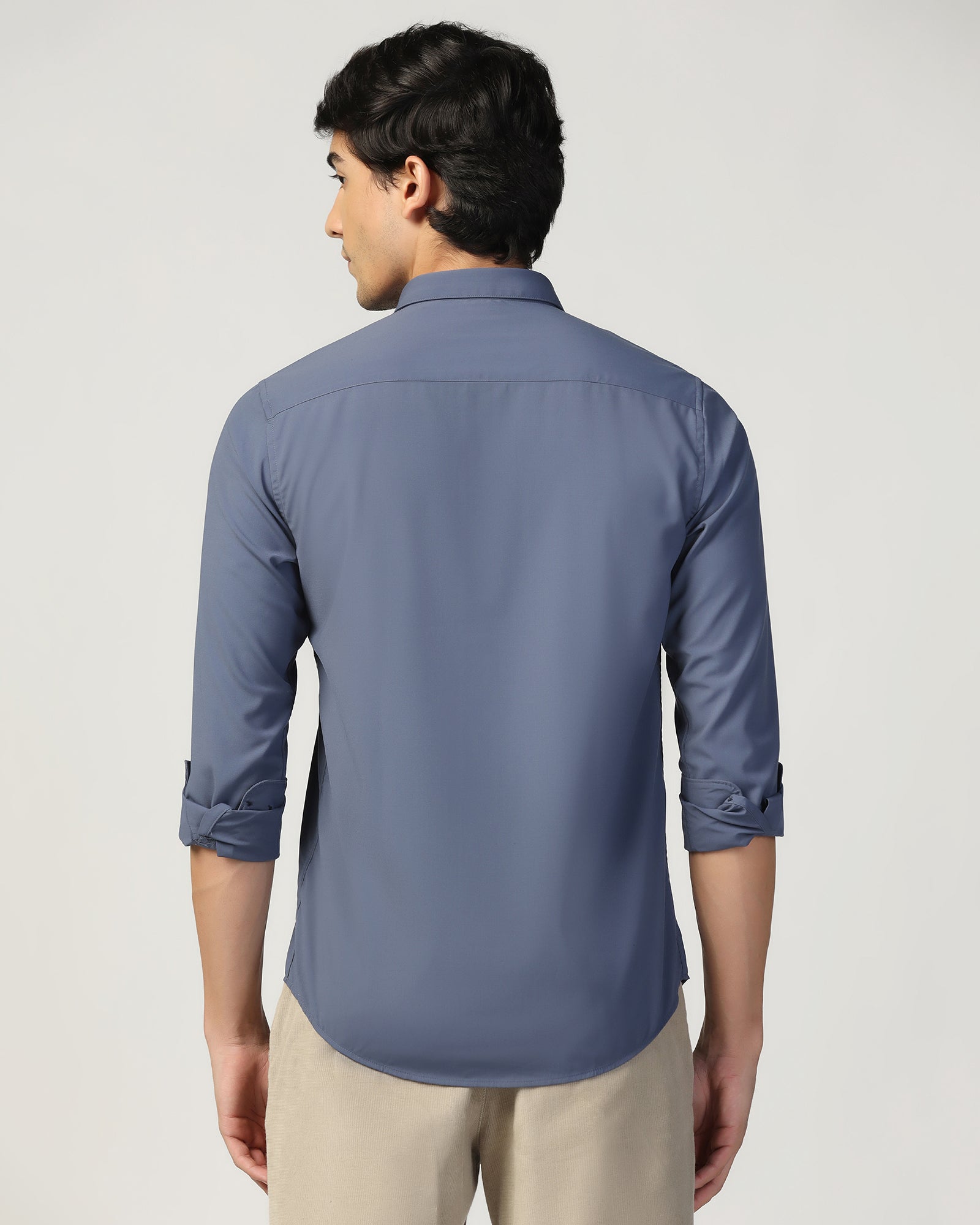 Casual Dark Grey Check Shirt - Xavier