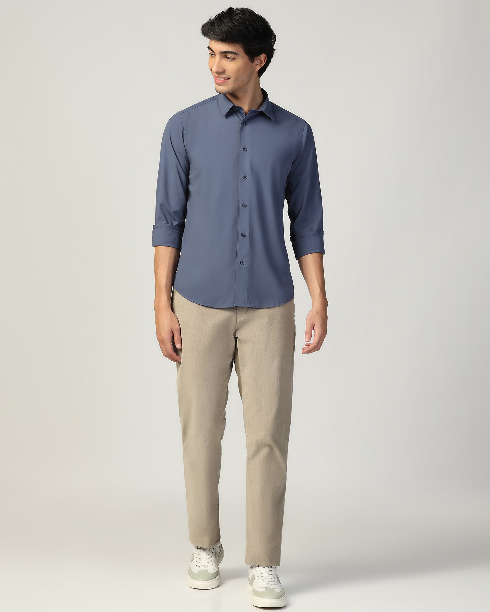 Casual Dark Grey Check Shirt - Xavier