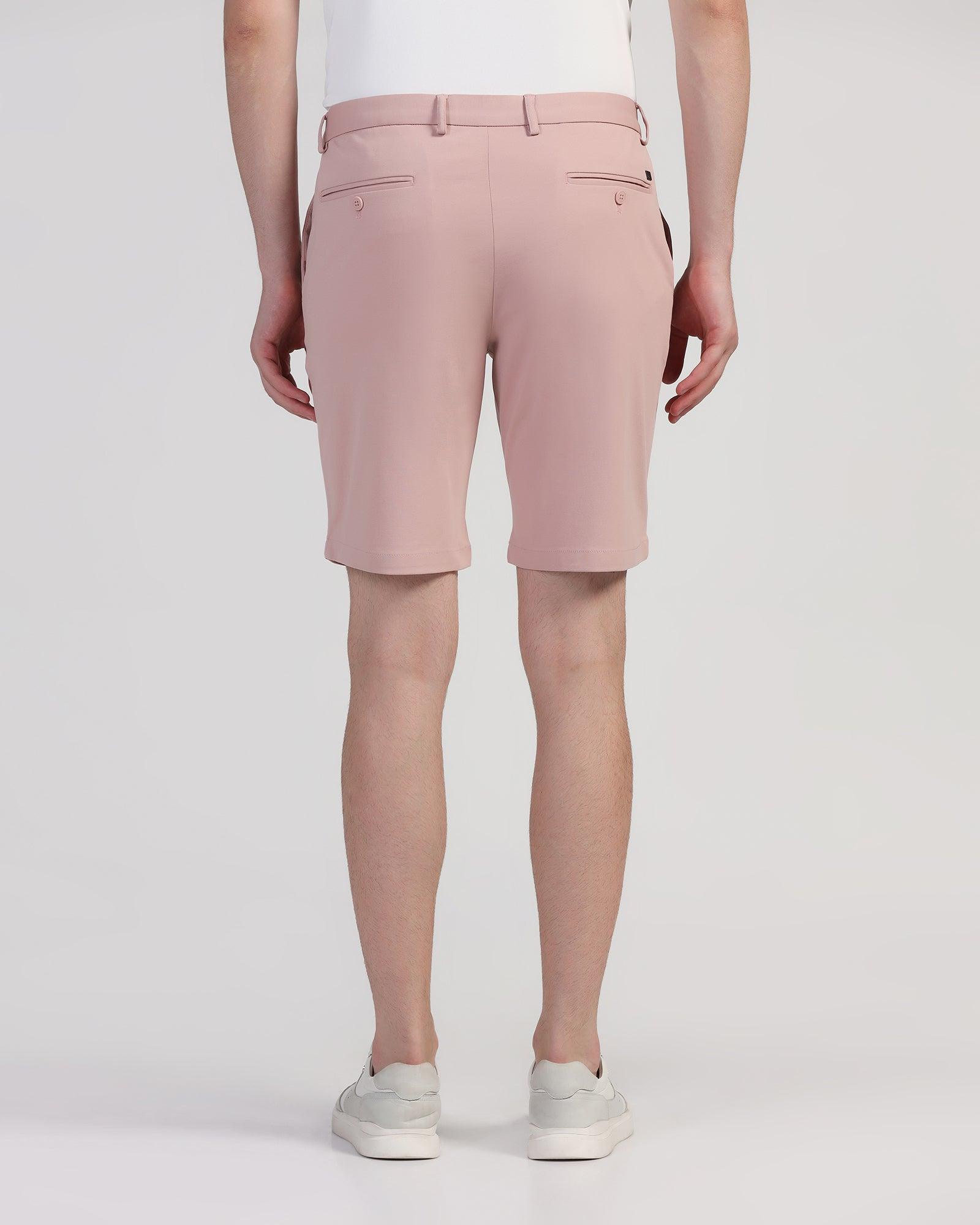 TechPro Casual Dusty Pink Solid Shorts - Serry - Blackberrys