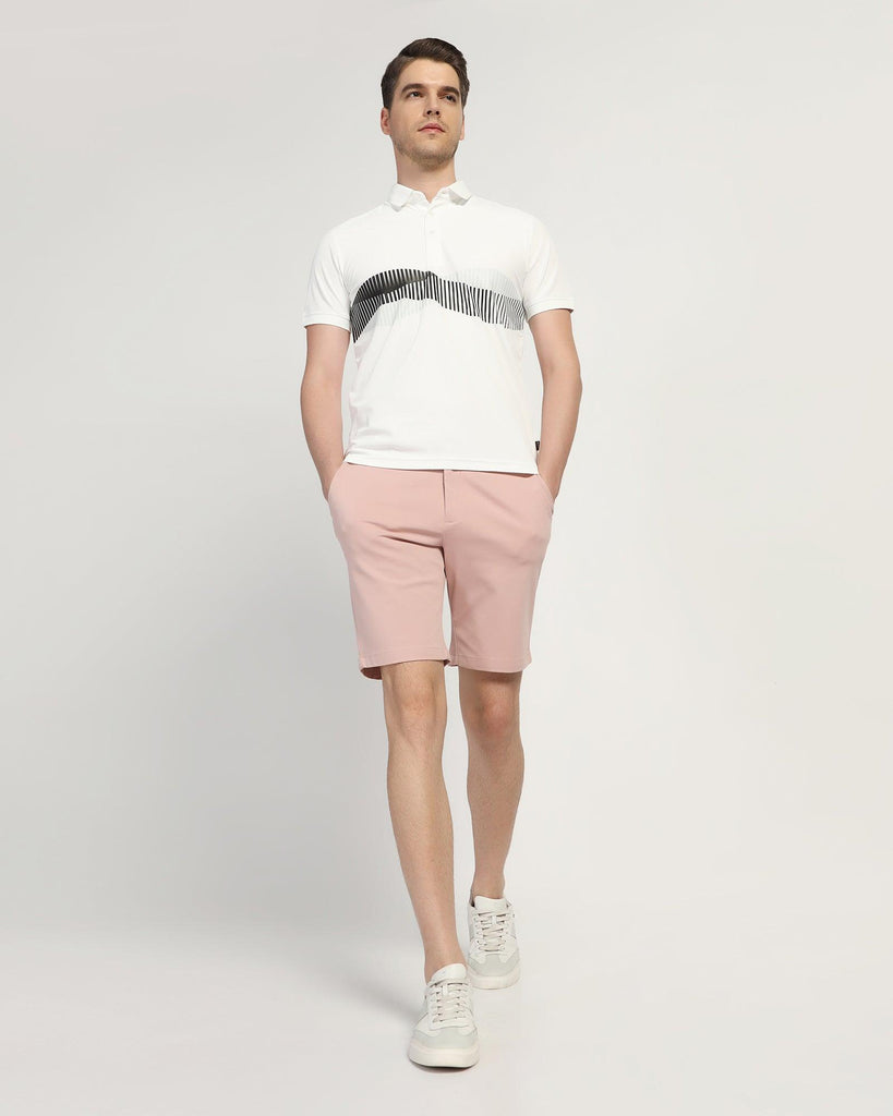 TechPro Casual Dusty Pink Solid Shorts - Serry