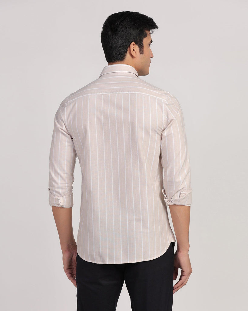 Casual Ecru Stripe Shirt - Cooper