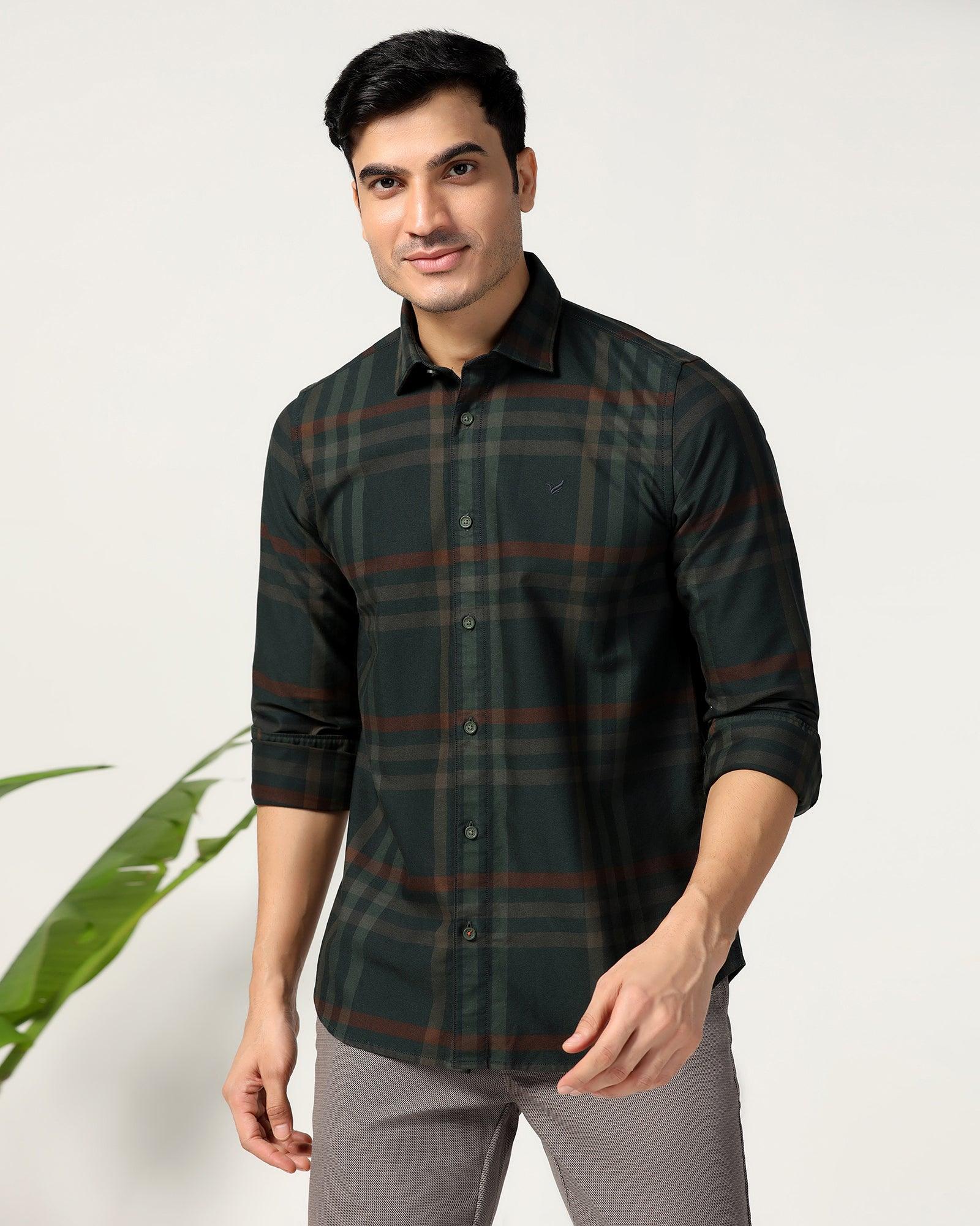 Buy Casual Green Check Shirt Online from Blackberrys - Main Image