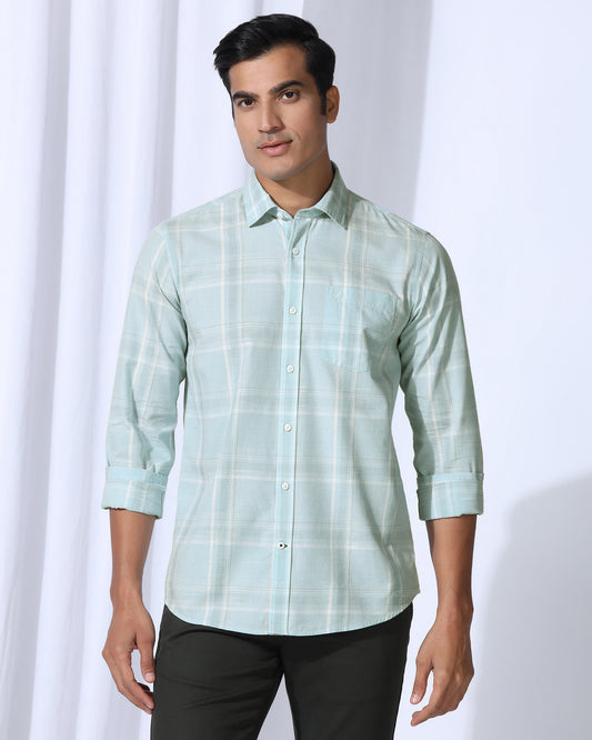 Casual Green Check Shirt - Revon