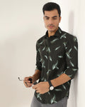 Casual Green Printed Shirt - Geri
