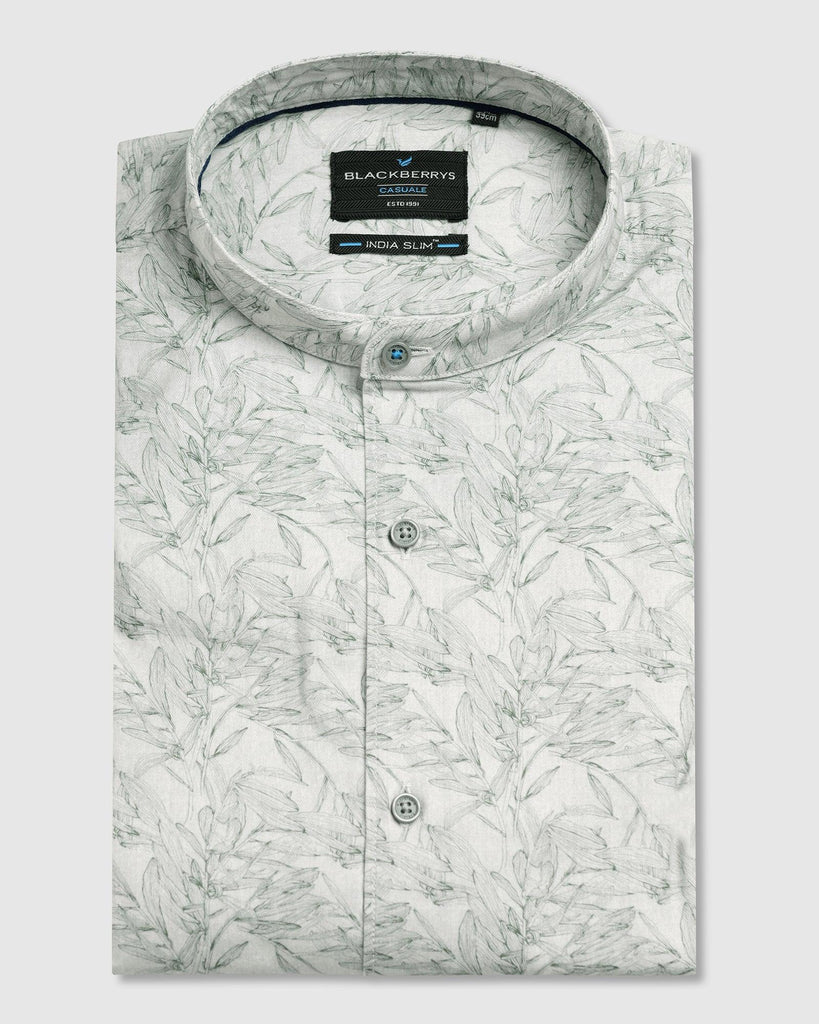 Casual Green Printed Shirt - Hazel