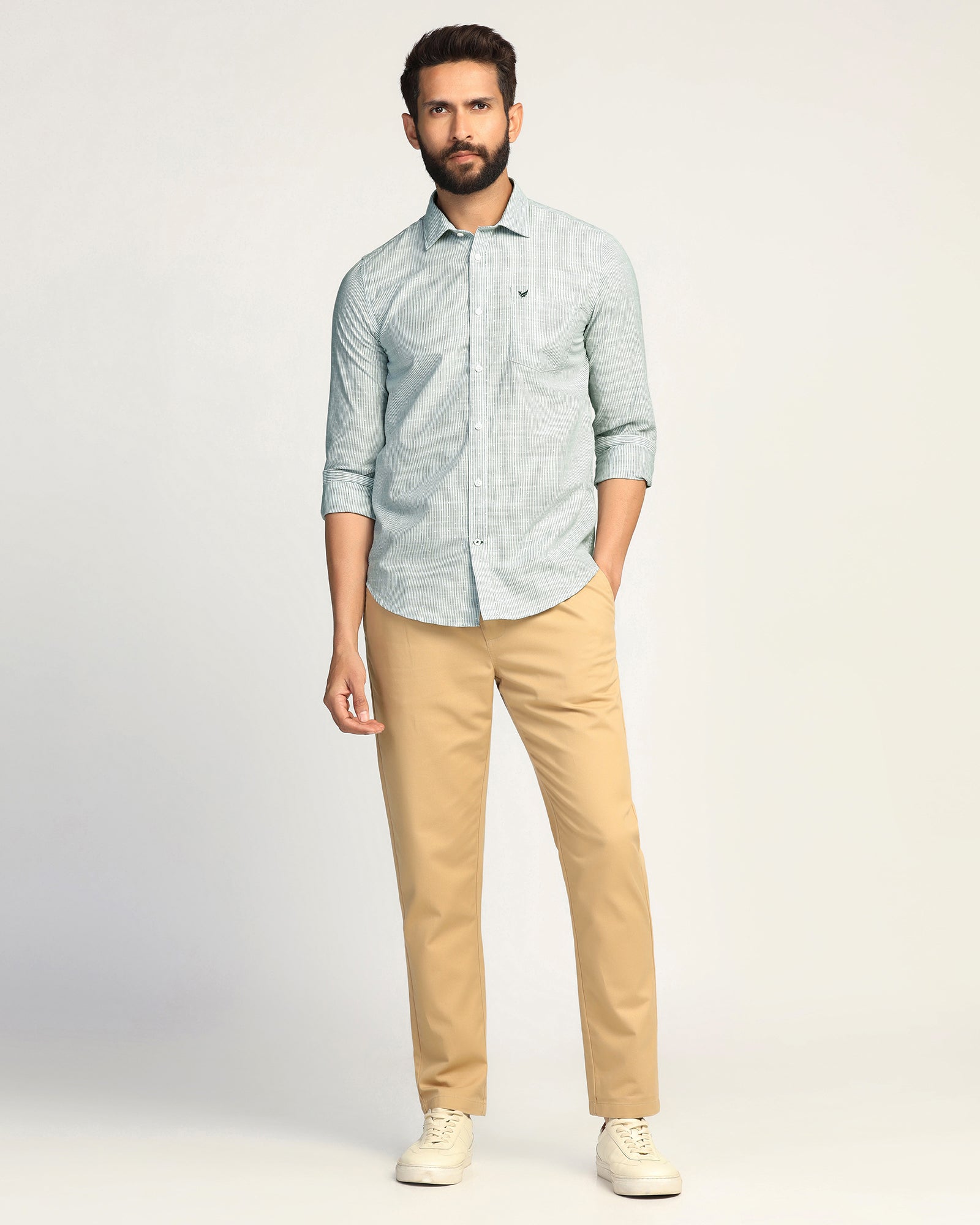 Casual Green Stripe Shirt - Marven