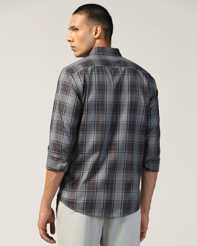 Casual Grey Check Shirt - Camden