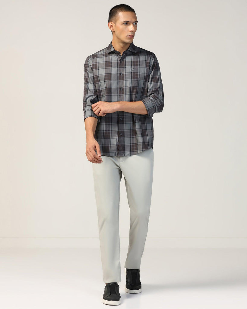 Casual Grey Check Shirt - Camden