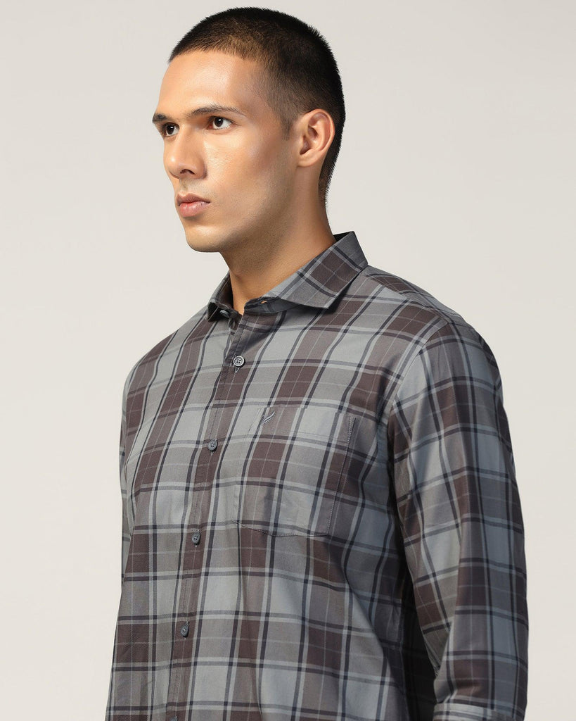 Casual Grey Check Shirt - Camden