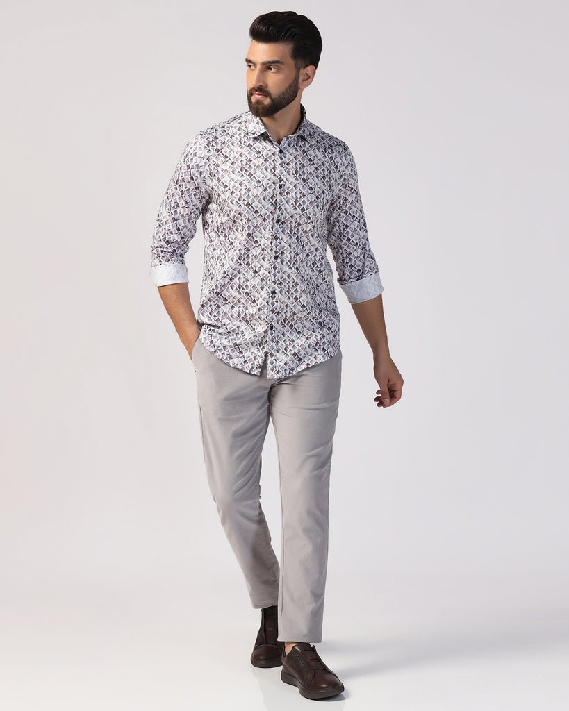 Casual Grey Printed Shirt - Gaia