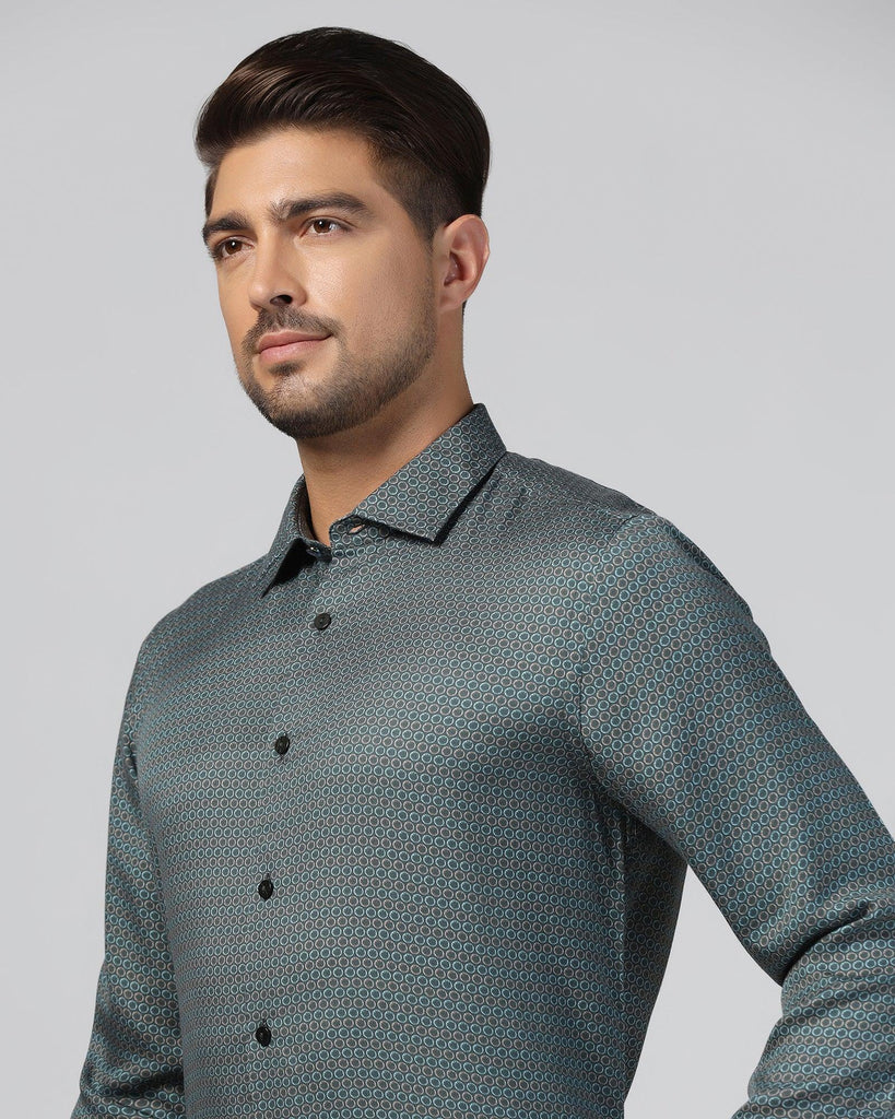 Casual Grey Printed Shirt - Joni