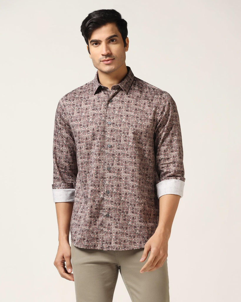 Casual Grey Printed Shirt - Keith