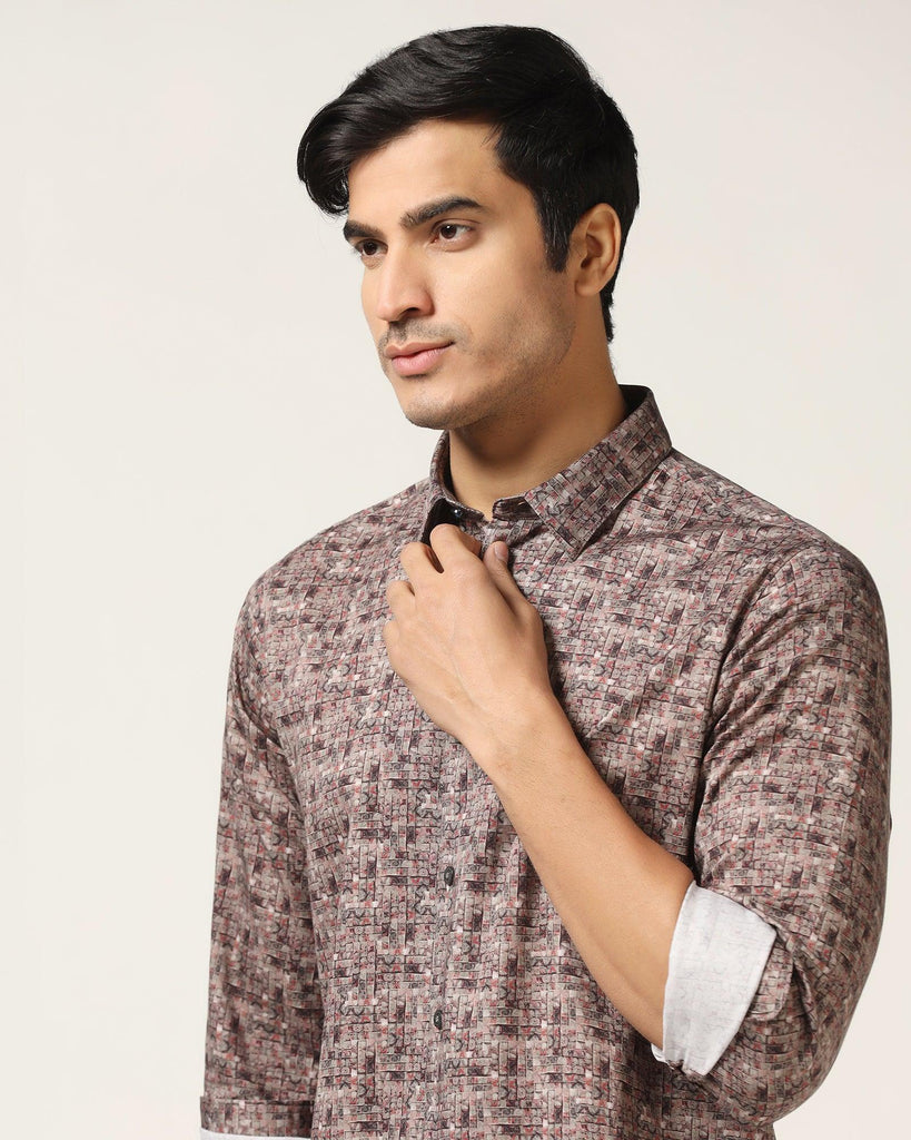 Casual Grey Printed Shirt - Keith