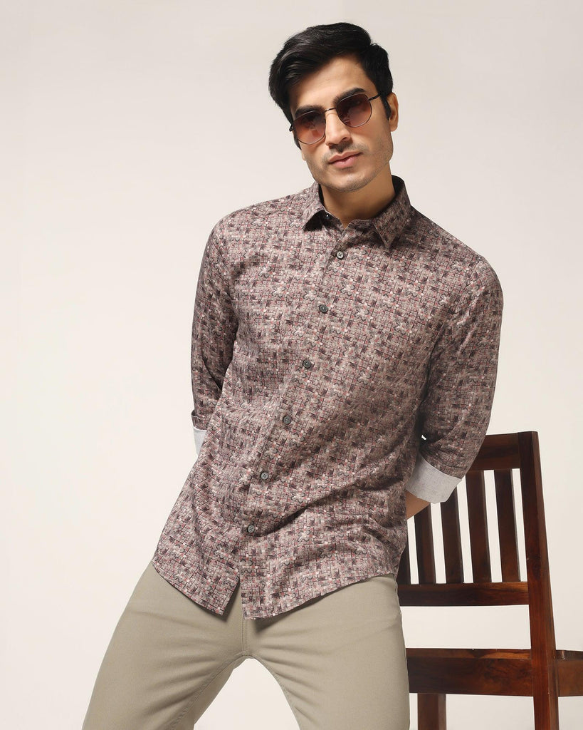 Casual Grey Printed Shirt - Keith