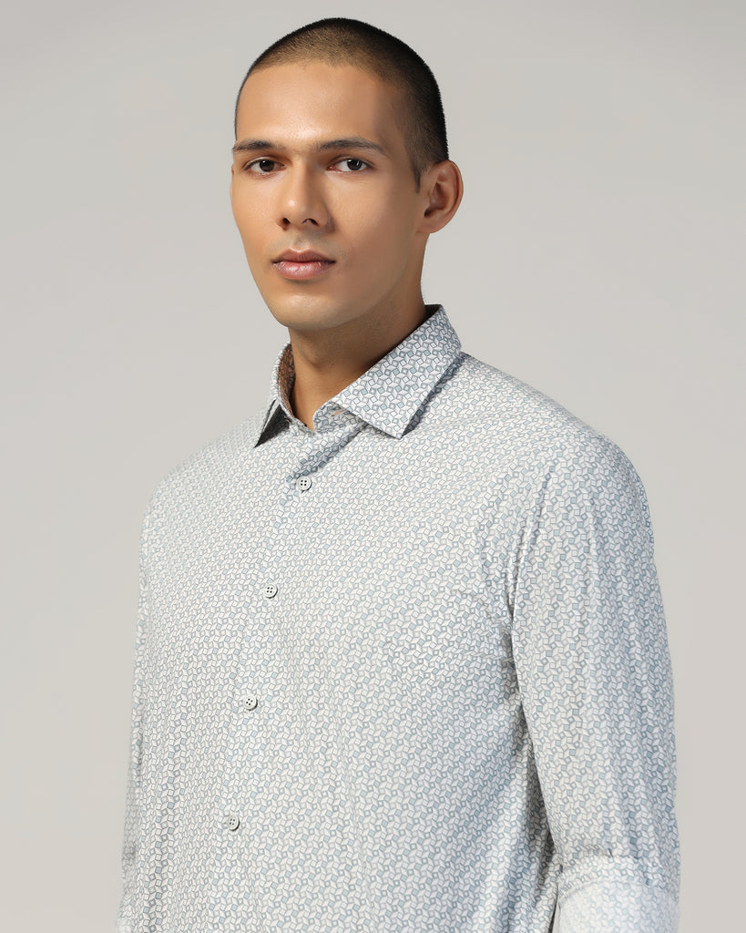 Casual Grey Printed Shirt - Zain