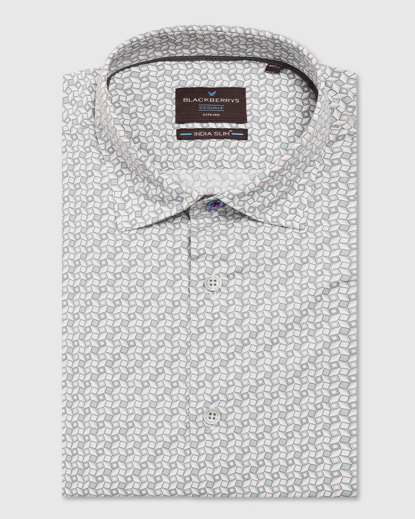 Casual Grey Printed Shirt - Zain