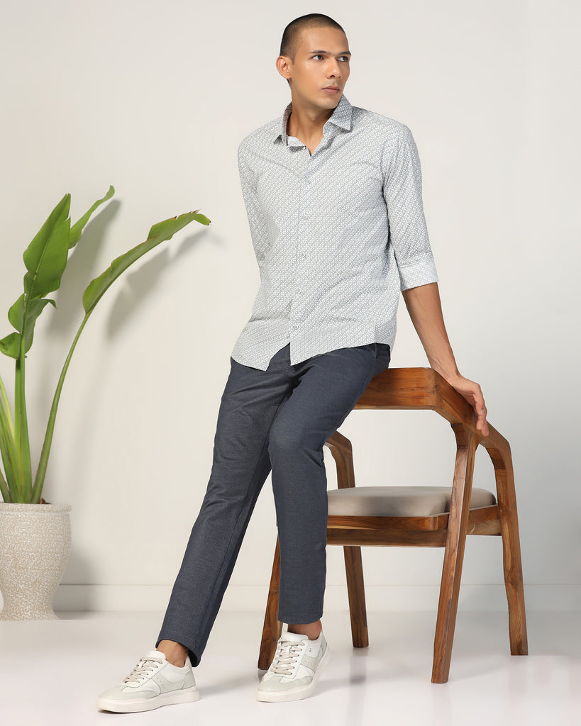 Casual Grey Printed Shirt - Zain