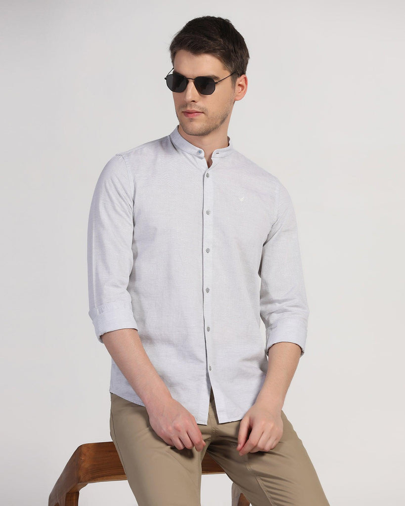 Casual Grey Textured Shirt - Lee