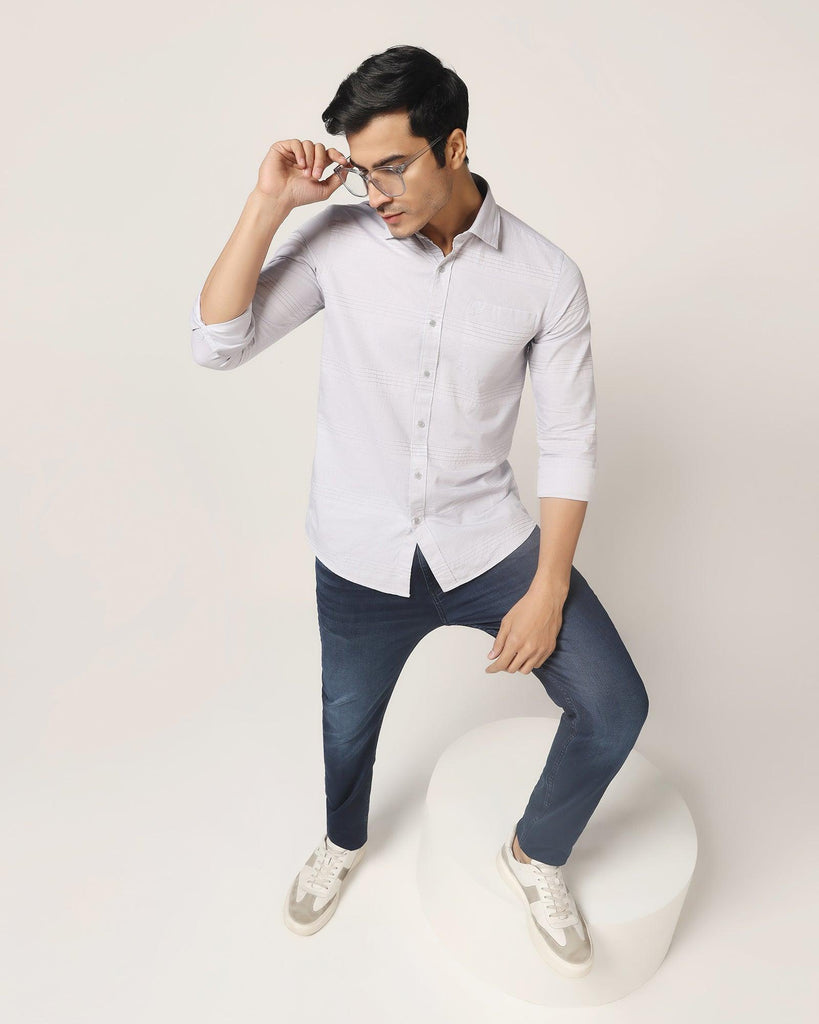 Casual Grey Textured Shirt - Newton