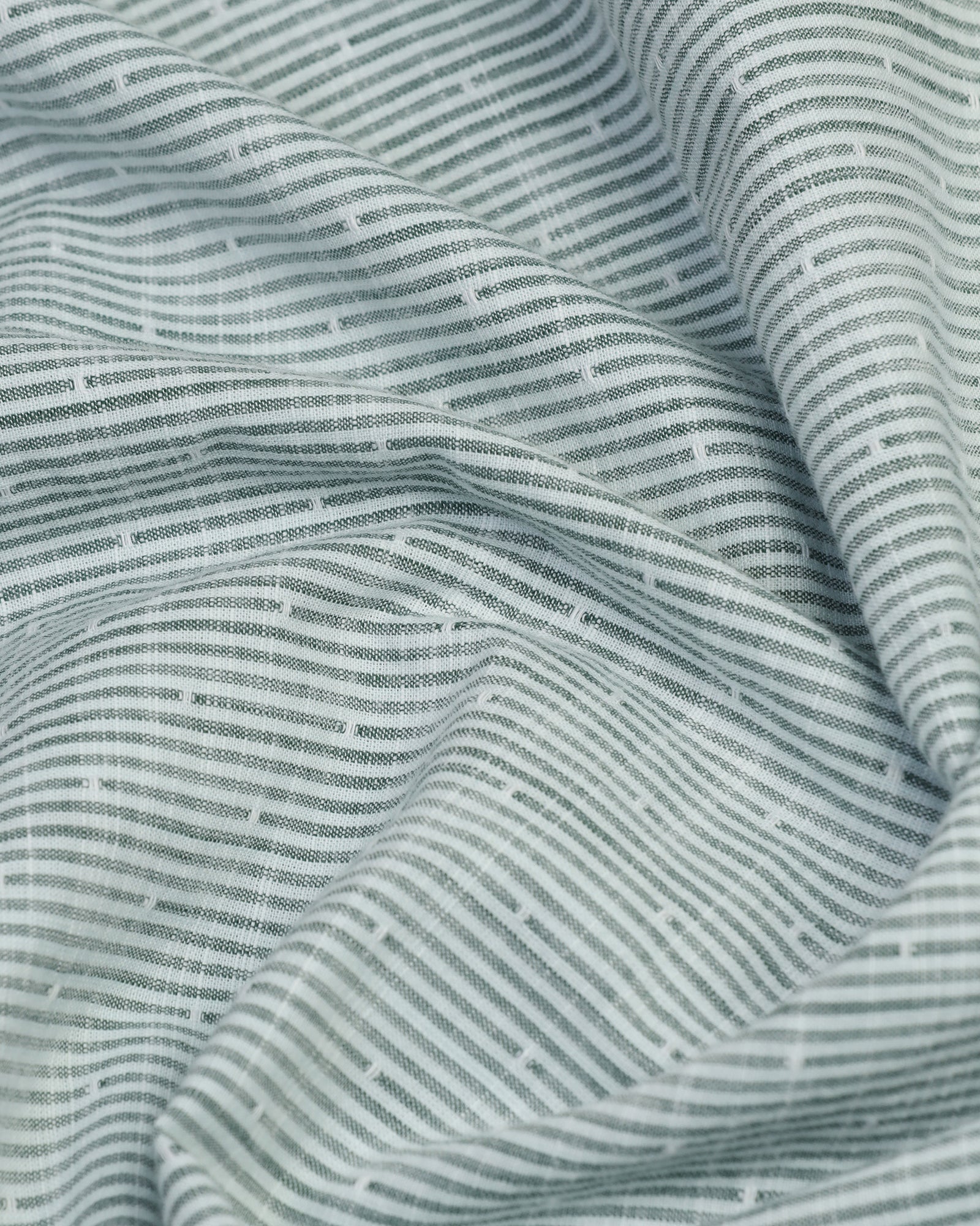 Casual Half Sleeve Green Stripe Shirt - Marven