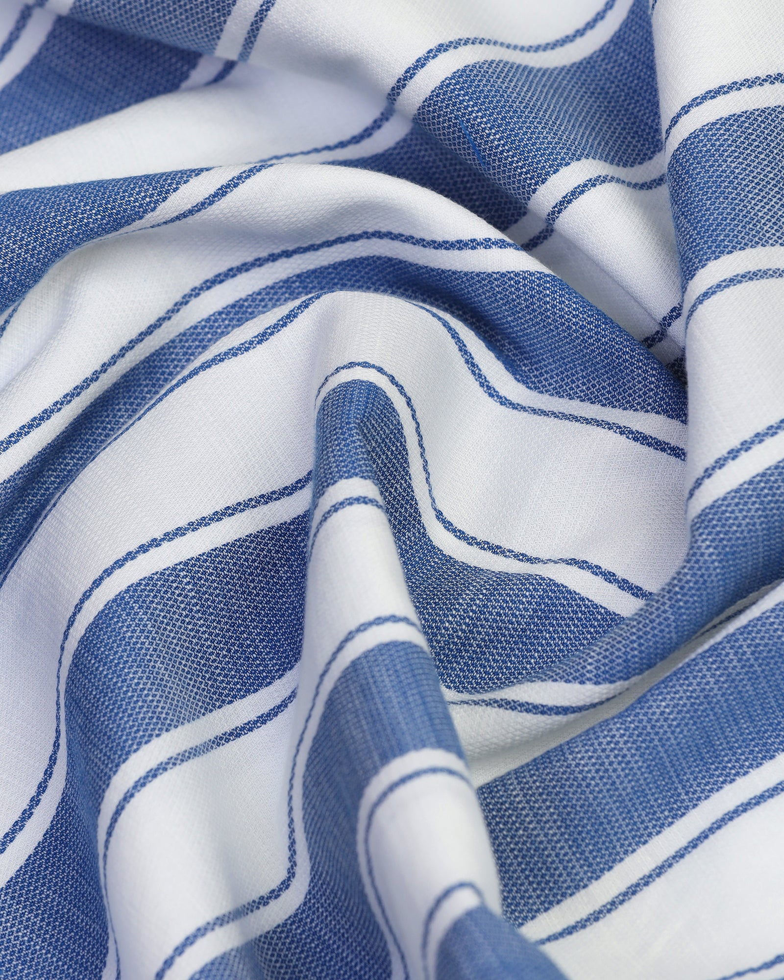 Casual Half Sleeve Navy Stripe Shirt - Delmor