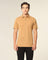 Linen Casual Half Sleeve Beige Solid Shirt - Salmon