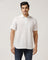 Linen Casual Half Sleeve White Solid Shirt - Salmon