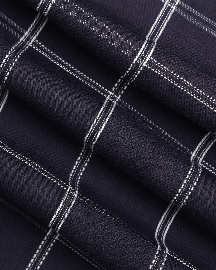 Casual Indigo Check Shirt - Miraj