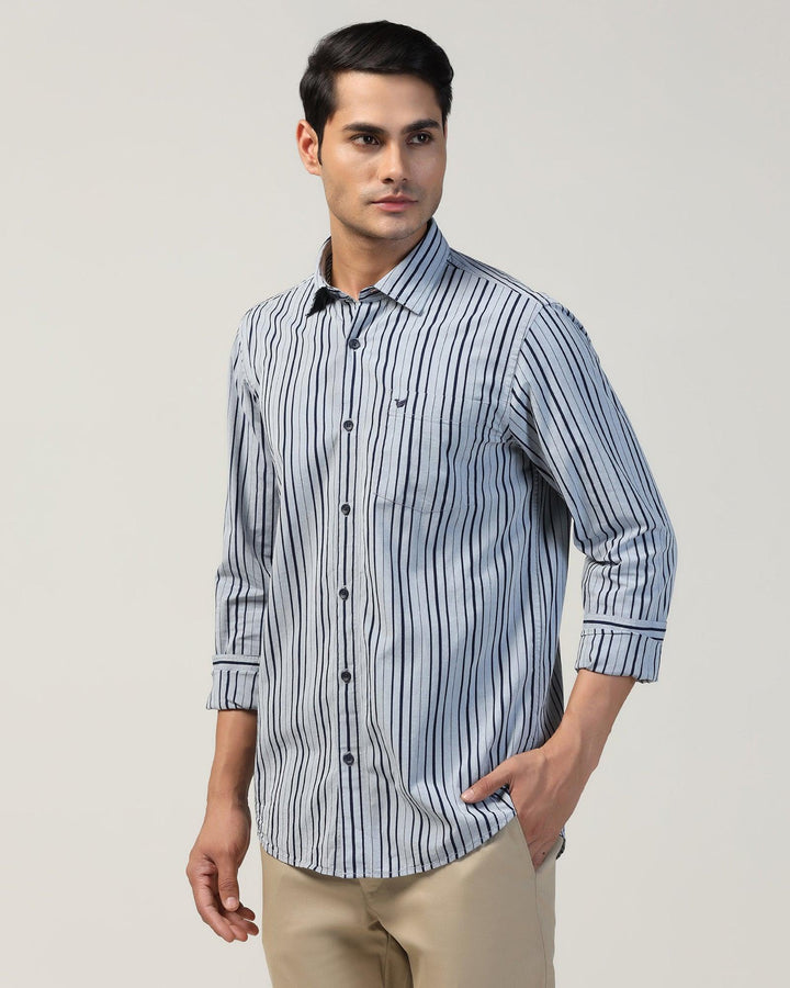 Casual Indigo Stripe Shirt - Elvan