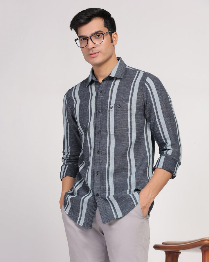 Casual Indigo Stripe Shirt - Jazz