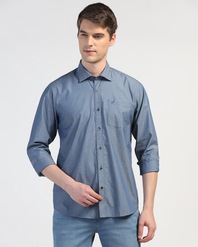 Casual Indigo Textured Shirt - Orion