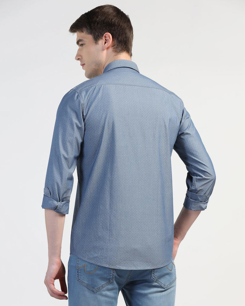 Casual Indigo Textured Shirt - Orion