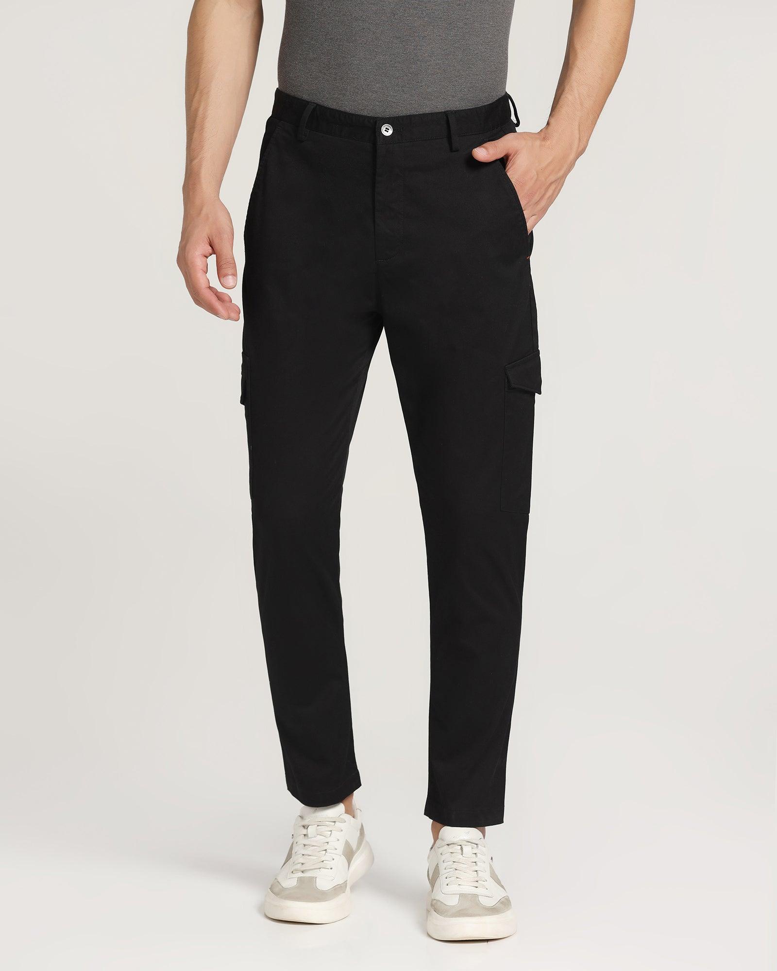 Nadal Casual Black Solid Khakis - Boat