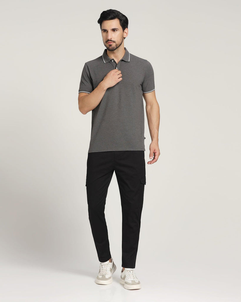 Nadal Casual Black Solid Khakis - Boat