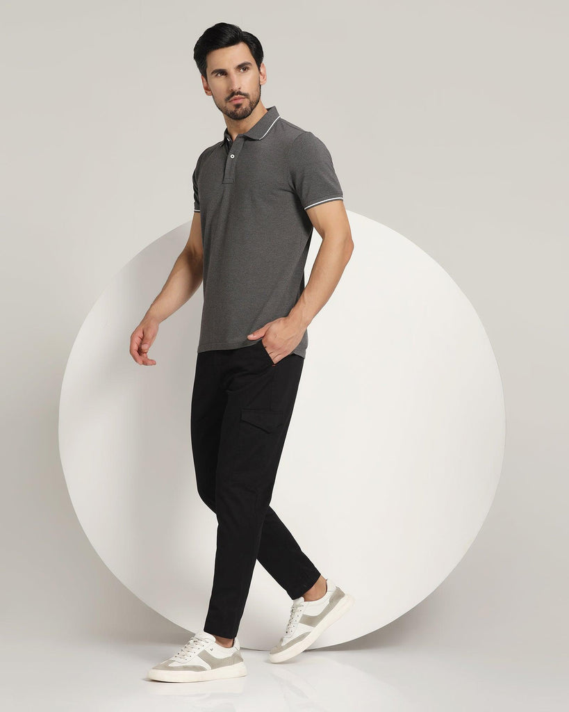 Nadal Casual Black Solid Khakis - Boat