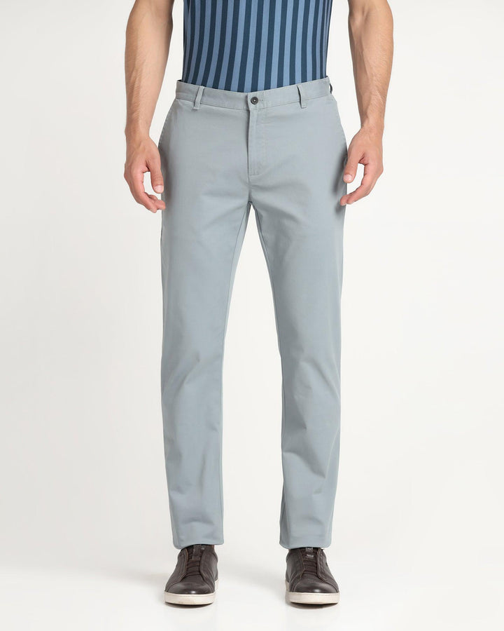 Slim Comfort B-95 Casual Blue Solid Khakis - Lab