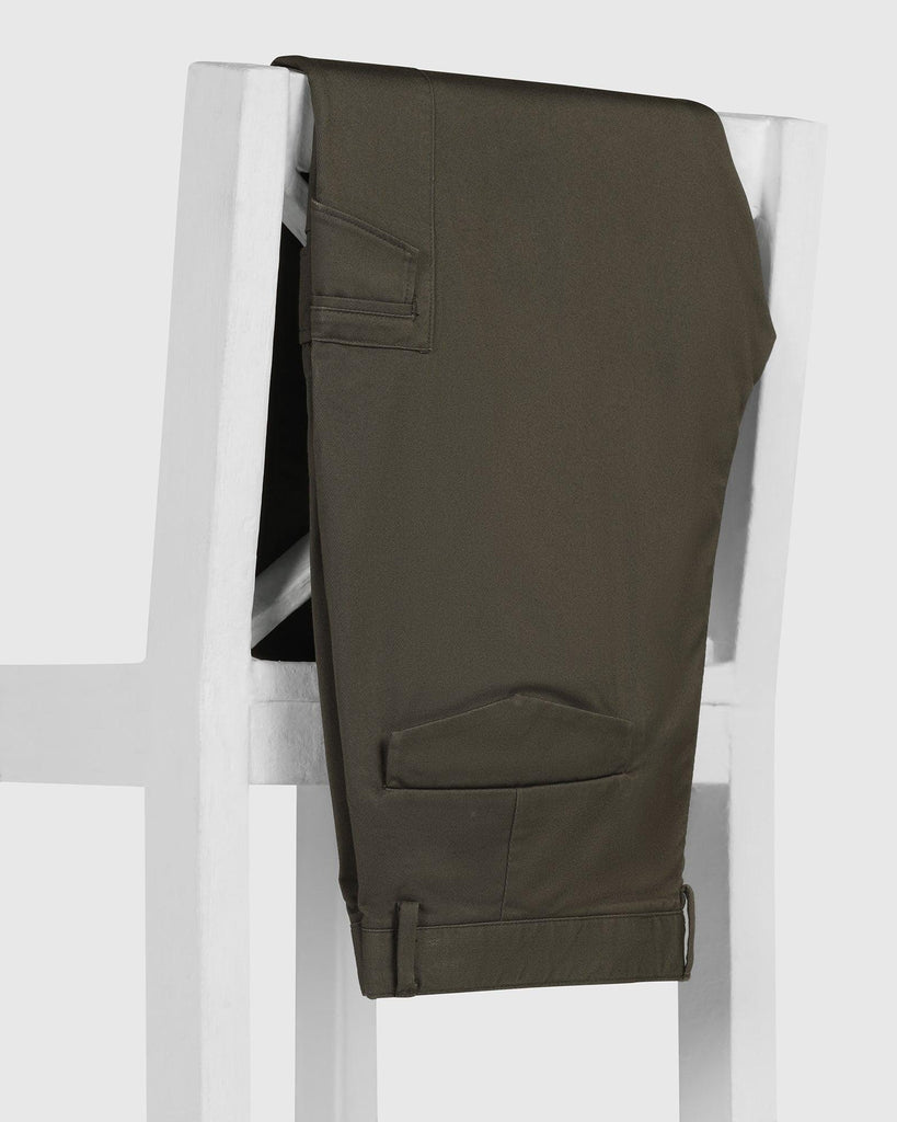 Nadal Casual Dark Green Solid Khakis - Boat