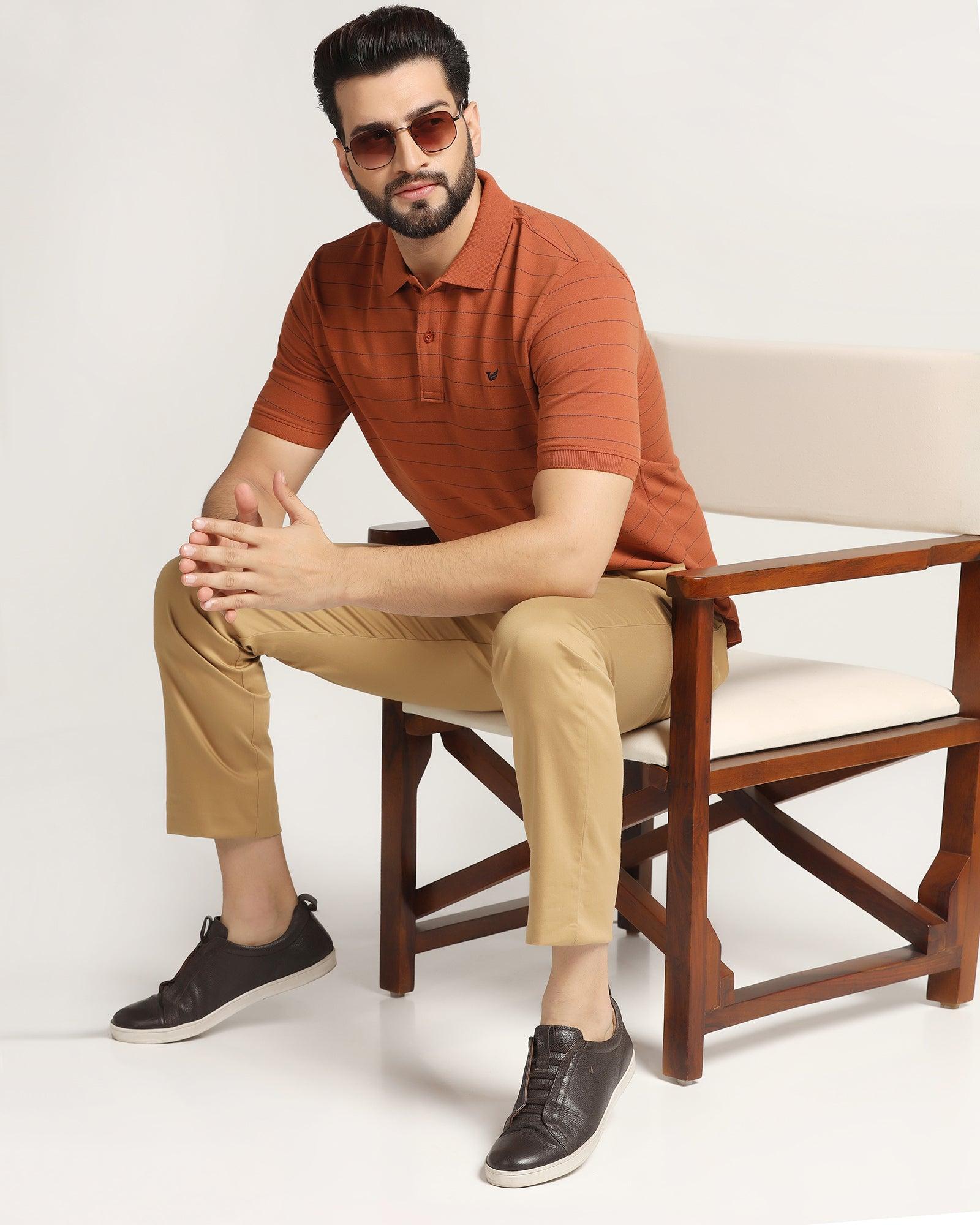Slim Comfort B-95 Casual Khaki Solid Khakis - Mark - Blackberrys