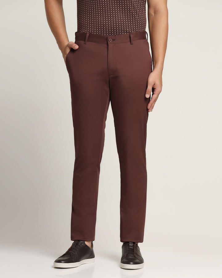 Slim Fit B-91 Casual Rust Solid Khakis - Cultron