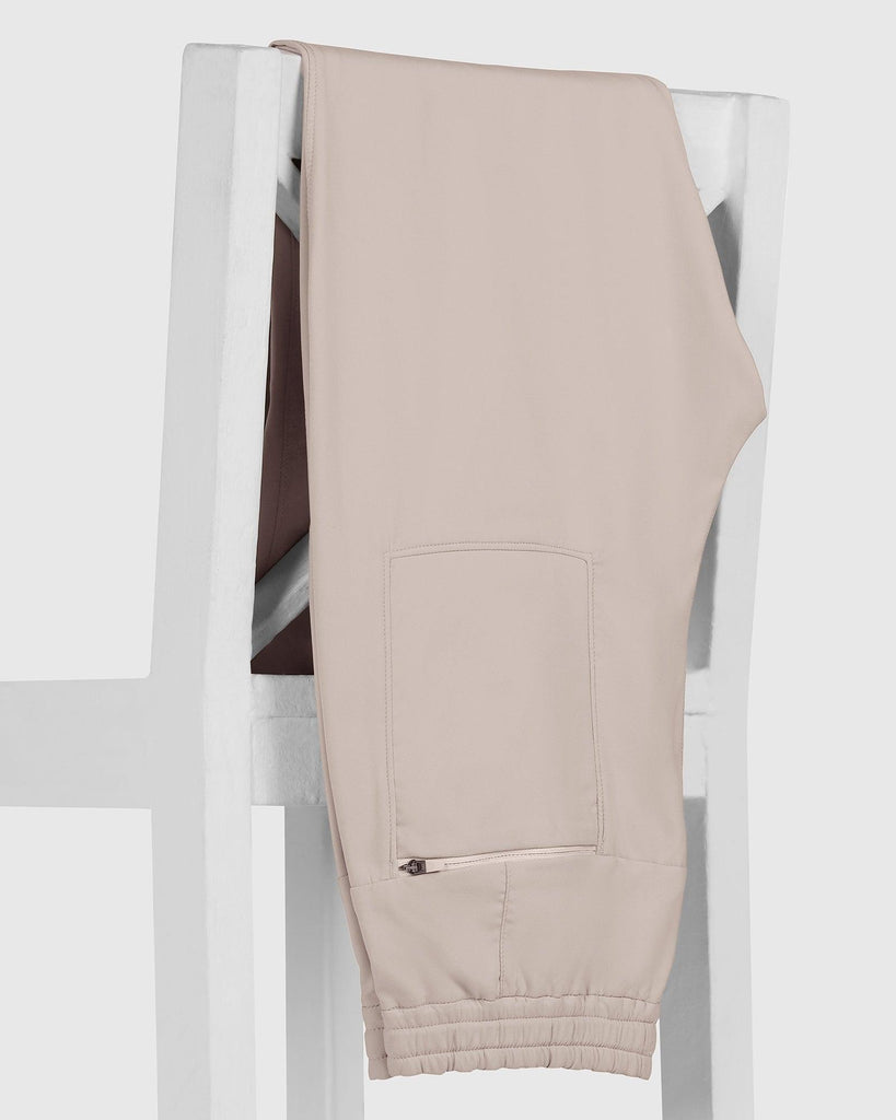 Nadal Casual Stone Beige Solid Khakis - Jin