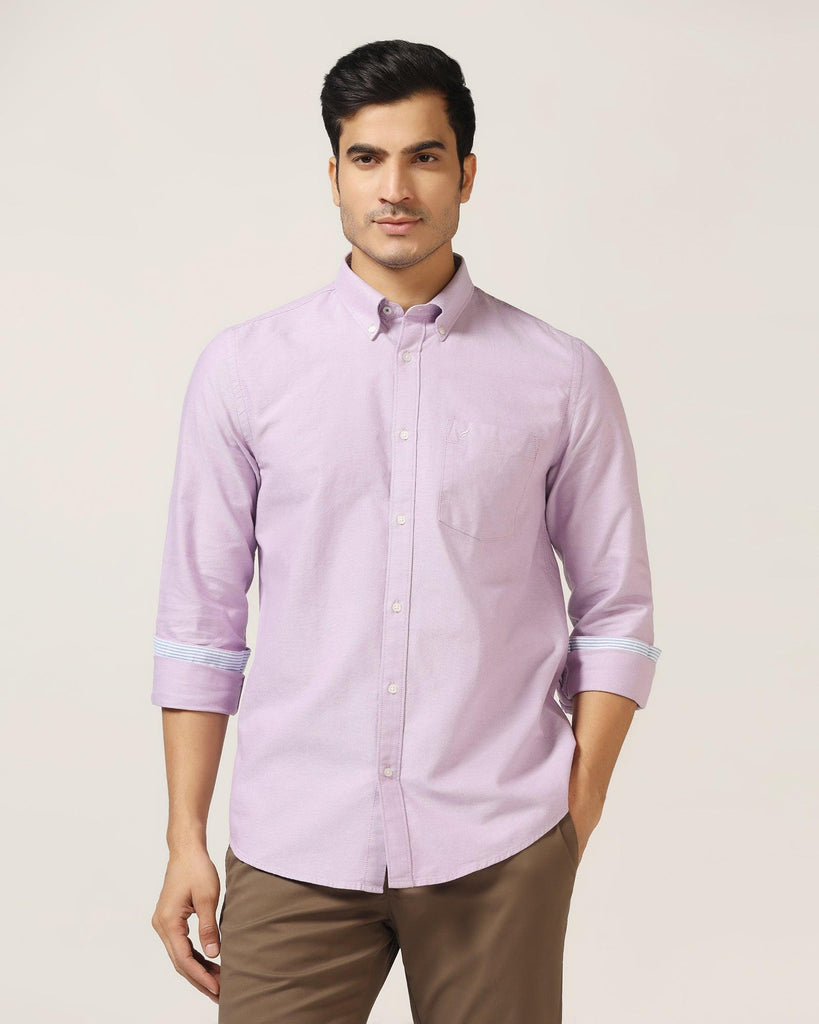 Casual Lavender Solid Shirt - Donic