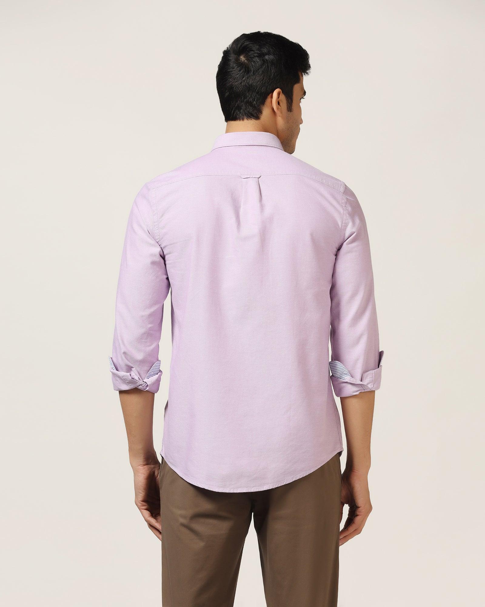 Casual Lavender Solid Shirt - Donic - Blackberrys