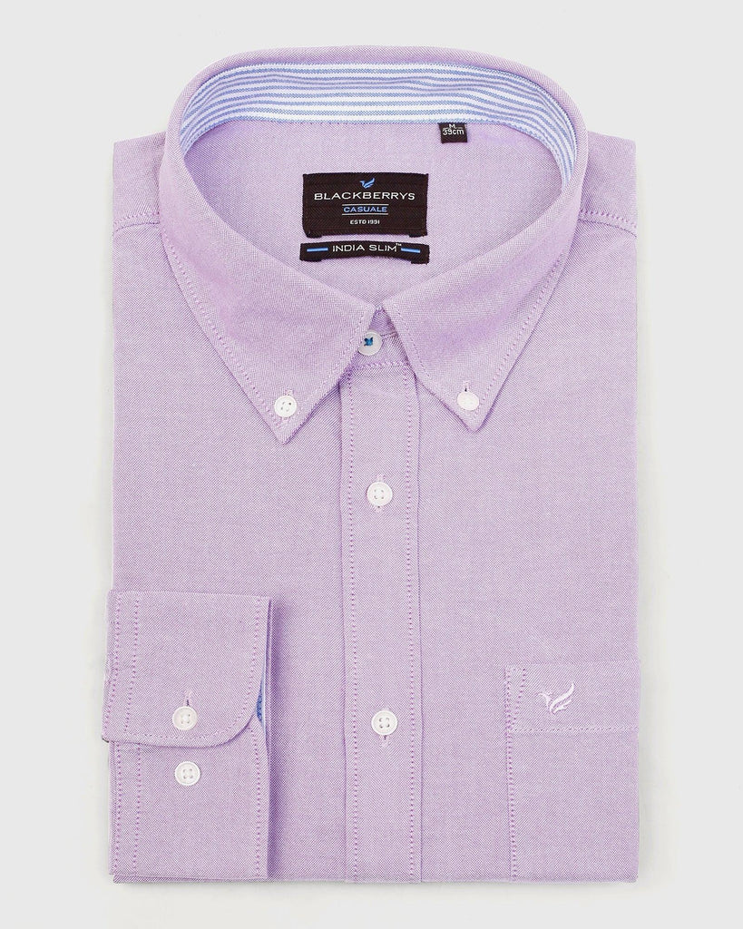 Casual Lavender Solid Shirt - Donic