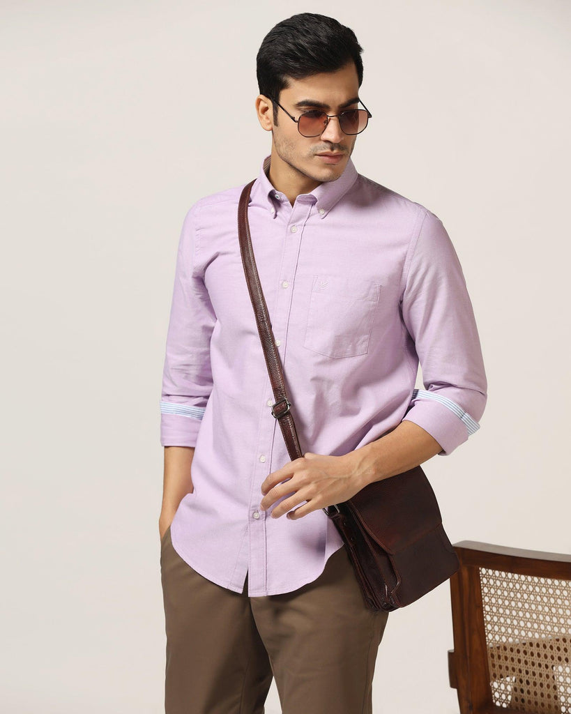 Casual Lavender Solid Shirt - Donic